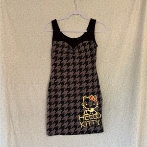 Hello Kitty Black and Gold Women's Dress